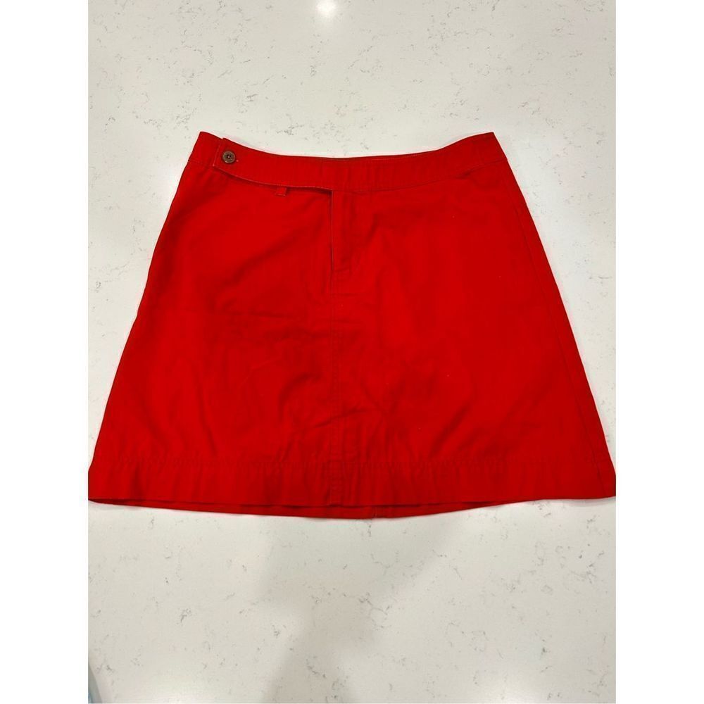 Patagonia water girl women’s red a line organic cotton skirt sz 8